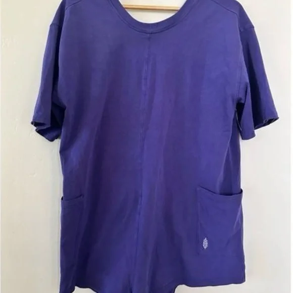 Free People Purple Short Sleeve Romper - Picture 2 of 3